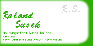 roland susek business card